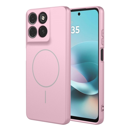 Удароустойчив калъф Liquid MagSf за Motorola Moto G67 Power 5G/G57 Power 5G, розов