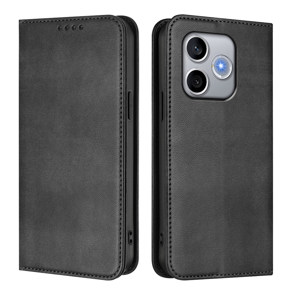 Калъф тефтер Leather Retro Texture за Honor 600 Lite 5G, черен