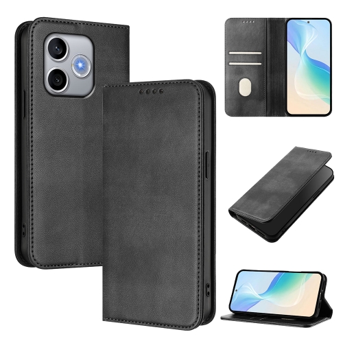 Калъф тефтер Leather Retro Texture за Honor 600 Lite 5G, черен