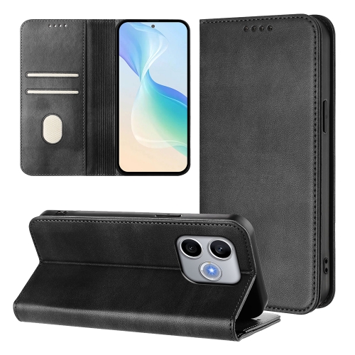 Калъф тефтер Leather Retro Texture за Honor 600 Lite 5G, черен