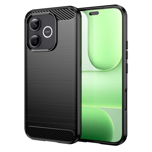 Силиконов калъф Carbon Fibre Brushed за Honor 600 Lite 5G, черен