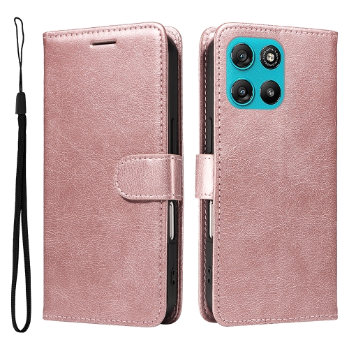 Калъф тефтер Leather Wallet Stand за Motorola Moto G57 Power 5G/ G67 Power 5G, розов