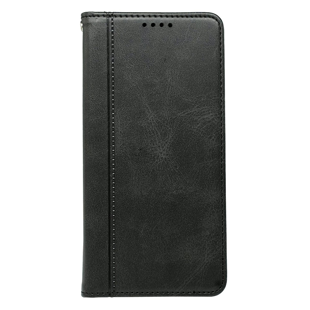 Калъф тефтер Calf Texture Leather за Motorola Edge 70 Fusion+ 5G/Edge 70 Fusion 5G, черен
