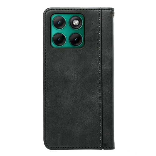 Калъф тефтер Calf Texture Leather за Motorola Edge 70 Fusion+ 5G/Edge 70 Fusion 5G, черен