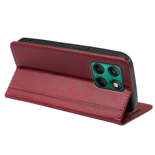 Калъф тефтер Calf Texture Leather за Motorola Edge 70 Fusion+ 5G/Edge 70 Fusion 5G, червен