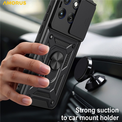 Удароустойчив калъф CamShield Series AMORUS за Motorola Edge 70 Fusion+ 5G / Edge 70, черен