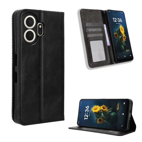 Калъф тефтер Retro Texture за TCL NxtPaper 70 Pro 5G, черен