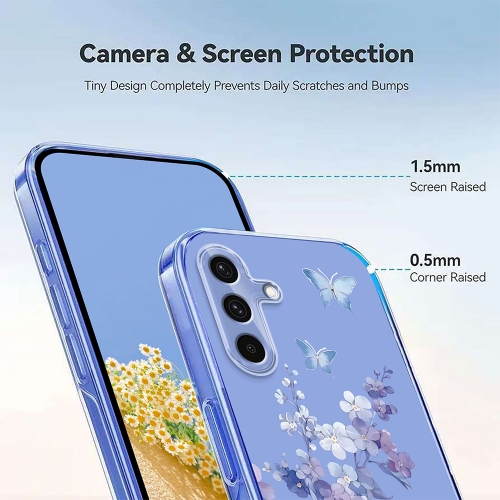 Силиконов калъф TPU Pattern Printing за Samsung Galaxy S25 FE, цветя