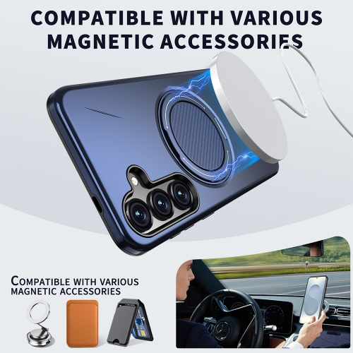 Удароустойчив калъф Kickstand Magnetic за Samsung Galaxy S25 FE, син