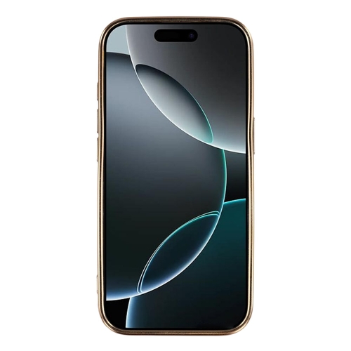 Калъф Carbon Fiber Textured Electroplated TPU за Iphone 17 Pro, бронзов-сив