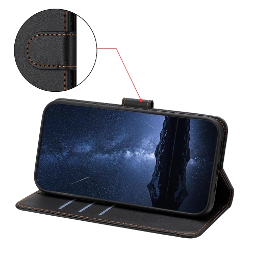 Калъф тефтер Wallet Stand Solid Color за Samsung Galaxy A07, черен