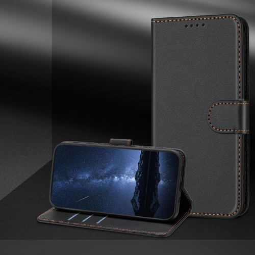 Калъф тефтер Wallet Stand Solid Color за Samsung Galaxy A07, черен