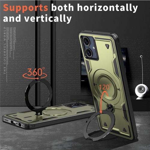 Удароустойчив калъф Magnetic Kickstand за Samsung Galaxy А07, зелен