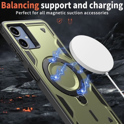 Удароустойчив калъф Magnetic Kickstand за Samsung Galaxy А07, зелен
