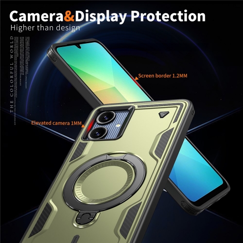 Удароустойчив калъф Magnetic Kickstand за Samsung Galaxy А07, зелен