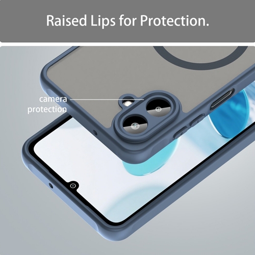 Удароустойчив калъф MagSF Matte за Samsung Galaxy A07, син