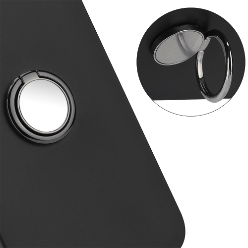 Силиконов калъф Matte Ring Kickstand за Samsung Galaxy A27, черен