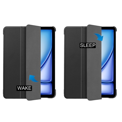Калъф тефтер за таблет Auto Wake / Sleep Tri-Fold Stand Leather за iPad Air 13 (2026), черен