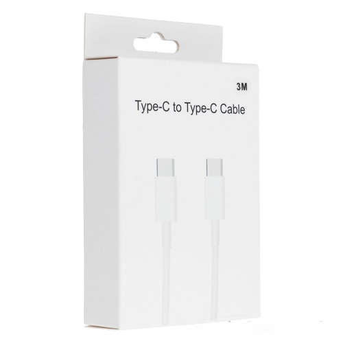 Кабел HD26 Type-C към Type-C PD3,0, 3A, 30W, 3M, бял