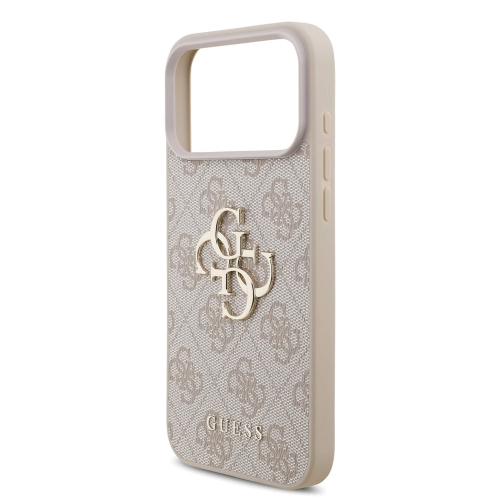 Калъф Guess PU 4G Metal Logo Strap Case за iPhone 17 Pro Max, розов