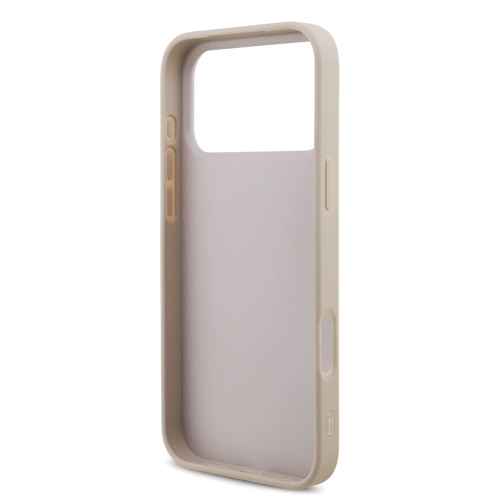 Калъф Guess PU 4G Metal Logo Strap Case за iPhone 17 Pro Max, розов