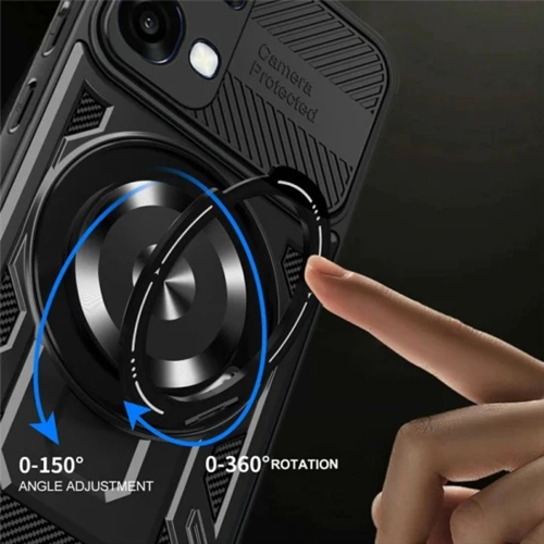 Удароустойчив калъф Techsuit RuggedCam за Oppo A6x 4G/A6x 5G, черен