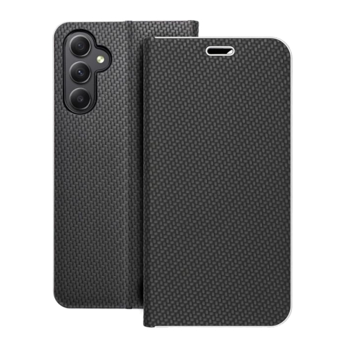 Калъф Тефтер Carbon LUNA за Samsung Galaxy A34 5G, черен