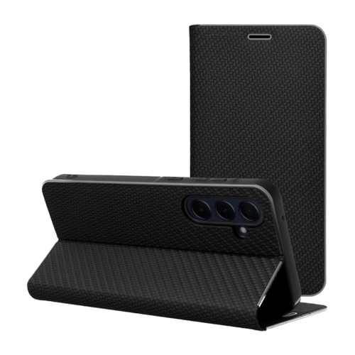 Калъф Тефтер Carbon LUNA за Samsung Galaxy A34 5G, черен
