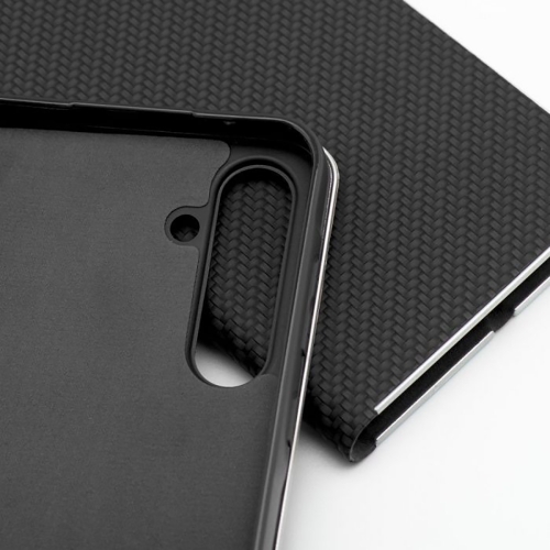 Калъф Тефтер Carbon LUNA за Samsung Galaxy A34 5G, черен