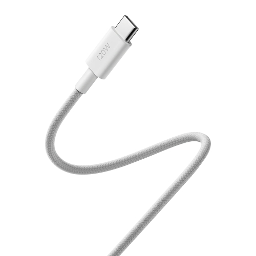 Кабел Xiaomi USB-C to USB-C, 6A, Braided, бял