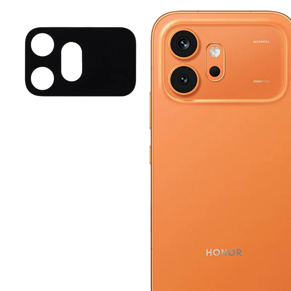 Стъклен протектор за камера Full за Honor 600, черен