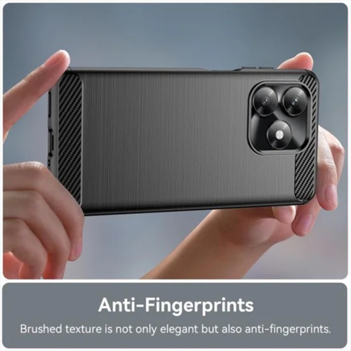 Силиконов калъф Carbon Fibre Brushed за Honor X5c Plus, черен