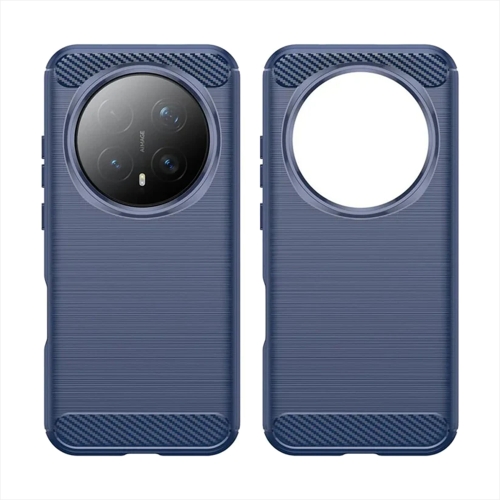 Силиконов калъф Carbon Fibre Brushed за Honor Magic8 Pro, син