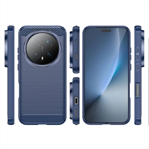 Силиконов калъф Carbon Fibre Brushed за Honor Magic8 Pro, син