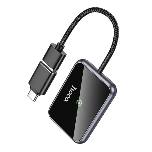 Безжичен CarPlay адаптер Hoco, USB A / USB C, HU1, черен