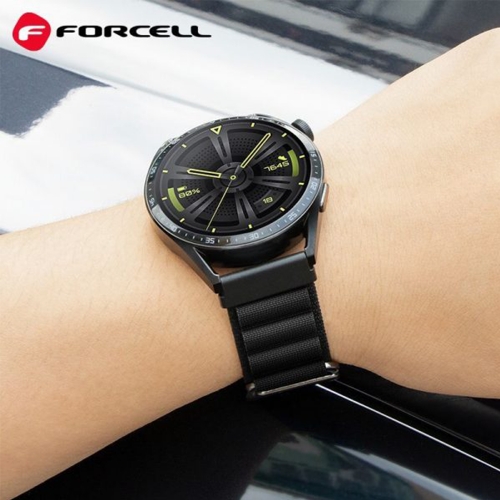 Текстилна каишка Forcell F-Desing FS05 за Samsung galaxy Watch 22 mm, черен