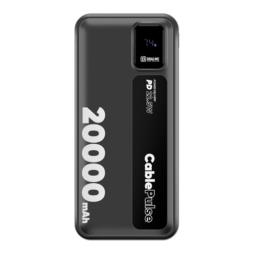 Външна батерия Obal-ME CablePulse, 20000mAh, 22,5W, черен