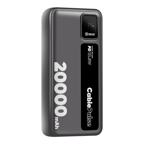 Външна батерия Obal-ME CablePulse, 20000mAh, 22,5W, черен