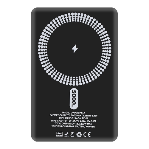 Външна батерия Obal-ME MagNetix, 5000mAh, черен