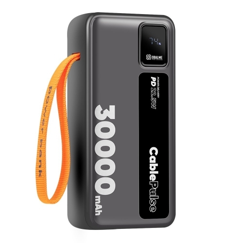 Външна батерия Obal-ME CablePulse, 30000mAh, 22,5W, черен