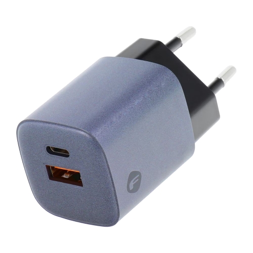 Зарядно Forcell F-Energy, PD, QC4.0, 33W, GaN, VT-31, USB C + USB A, сив
