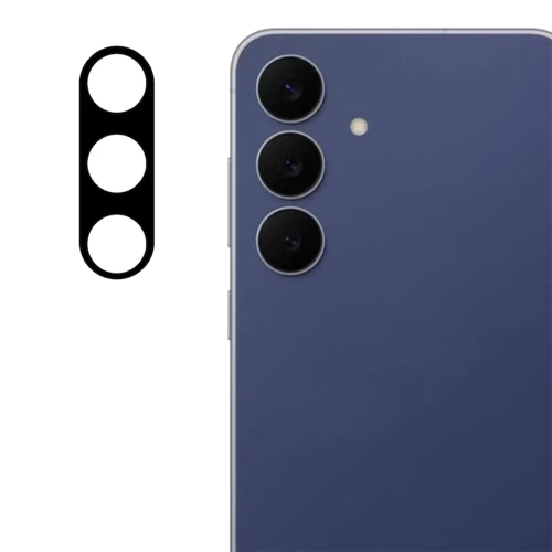 Стъклен протектор за камера 5D за Samsung Galaxy S25 FE, черен