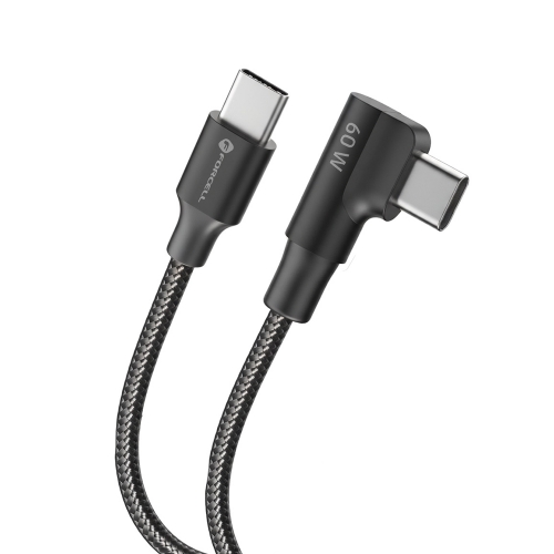 Кабел Forcell F-Energy, CC-1Deg, USB-C to Type- C, QC4.0, PD, 3A, 60W, Cafule, 90, 1.2м, черен