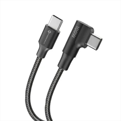 Кабел Forcell F-Energy, CC-1Deg, USB-C to Type- C, QC4.0, PD, 5A, 100W, Cafule, 90, 2м, черен