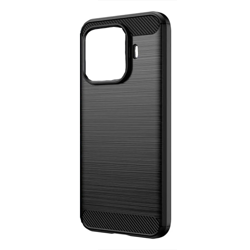 Силиконов калъф Techsuit Carbon Fibre Brushed за Xiaomi 17T Pro, черен