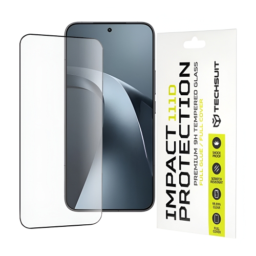 Стъклен протектор Techsuit Full Cover за Xiaomi 17T Pro, черен