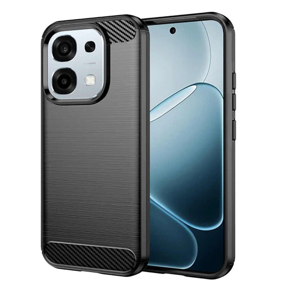 Силиконов калъф Techsuit Carbon Fibre Brushed за Oppo A6 Pro 4G / A6 Pro 5G, черен