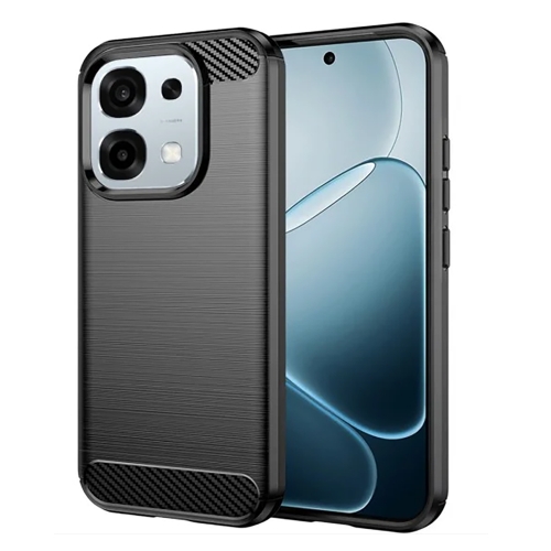 Силиконов калъф Techsuit Carbon Fibre Brushed за Oppo A6 Pro 4G / A6 Pro 5G, черен