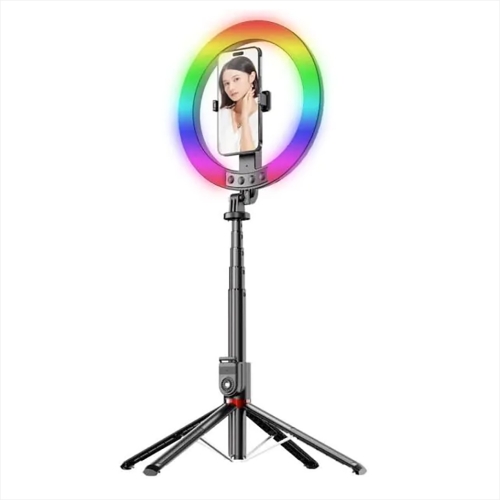 Селфи стик с трипод Blavec Selfie Stick Ring Lamp P-50 tripod + remote control, 25 cm +2,3m, черен