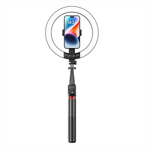 Селфи стик с трипод Blavec Selfie Stick Ring Lamp P-50 tripod + remote control, 25 cm +2,3m, черен